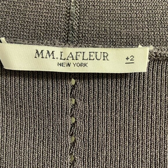 MM. Lafleur grey worf cardigan sweater jacket open front 2X - Picture 7 of 8